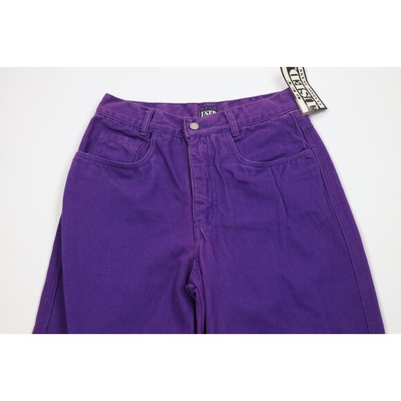 Deadstock Vtg 90s Streetwear Mens 29x34 Baggy Relaxed Skateboard Jeans Purple - Picture 2 of 15